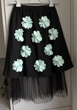 PASKAL gonna floreale 3D nera