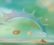 Quadro dipinto su tela cm 90 x