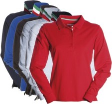 POLO MANICA LUNGA PAYPER LONG NATION LADY MAGLIA TRICOLORE IN COTONE DONNA