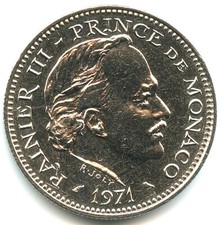 Monaco 5 franchi Ranieri III