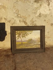Quadro ad olio - 1930 - 44x36 cm - "Pozzo Strada" Torino con cornice originale