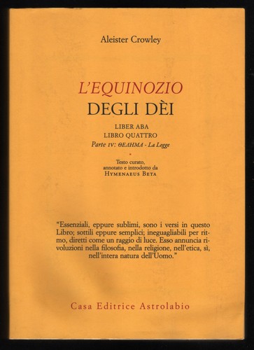 Aleister crowley l - -, l'equinozio
