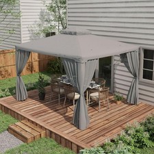 Gray Patio Gazebo Tier Canopy