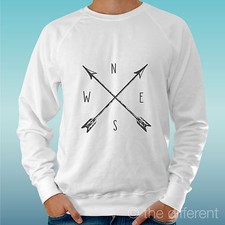 Mens Sweatshirt White Compass