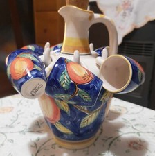 BROCCA CON TAZZINE DIPINTE A