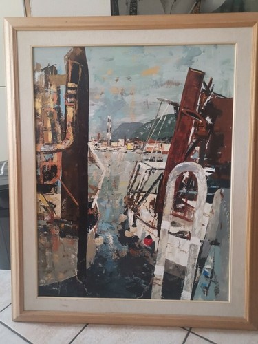Quadro olio porto di - quadro,