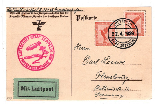Graf zeppelin cartolina - zeppelin,