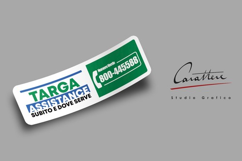 Adesivo targa assistance - adesivo,