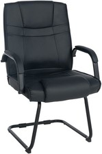 Sedia Attila in similpelle nero/nero