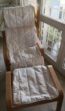 Sedia Ufficio Color Rossa E Sedia Poang  Con Poggia Piedi Bianca