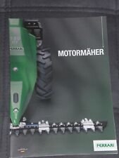 Motofalciatrice FERRARI, depliant monoasse del 06/2022 (12078)