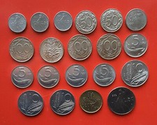 LOTTO DI 20 MONETE FDC DIVERSE DA 5, 10, 20, 50, 100 LIRE TRA IL 1979 E IL 1999