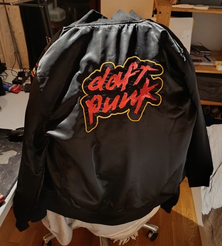 Veste satin daft punk neuve - punk,