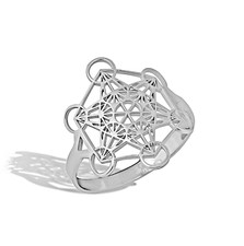Anello Metatron Argento Sterling 925 - Anello Metatron Personalizzato - Anello Cubo Metatron