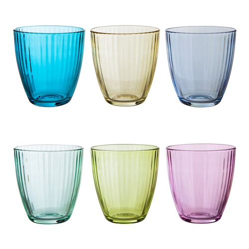 Set bicchieri acqua - 6, colorati