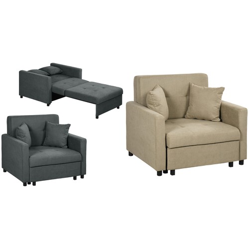 Homcom poltrona letto con - letto, 2