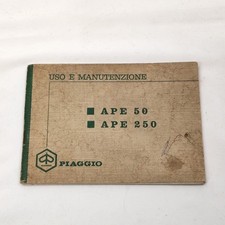 Piaggio Ape 50 e 250 Libretto uso manutenzione originale - discreto
