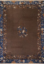 Marrone Scuro/Blu Floreale