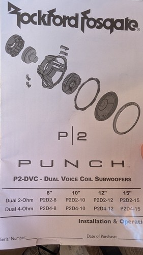 Rockford fosgate p2d2 - p2d2-8, 8"