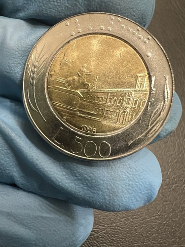 Moneta 500 lire bimetallica - lire,