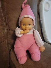 BELLISSIMA BAMBOLA PATSY BABY SUCCHIARE IL POLLICE vestito rosa biondo raro