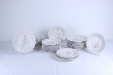 Servizio piatti vintage stile provenzale effetto crackè decoro floreale anni 70