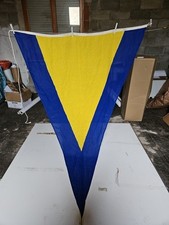 130x180 Bandiera Stoffa Segnalazione Nautica Primo Soccorso Vintage Arazzo 