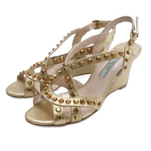 Prada sandali con borchie - , oro