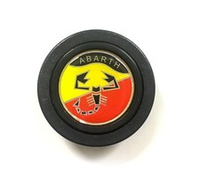 Pulsante Clacson Abarth Fiat Auto Epoca Volante Sportivo Giallo Rosso Nero 40 MM