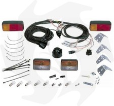 KIT LUCI COMPLETO PER TRATTORE, UNIVERSALE CON CAVO 4 METRI 12V