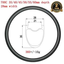 Cerchio carbonio larghezza