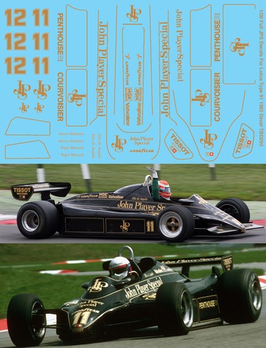 Decals per lotus ebbro - 1/20,