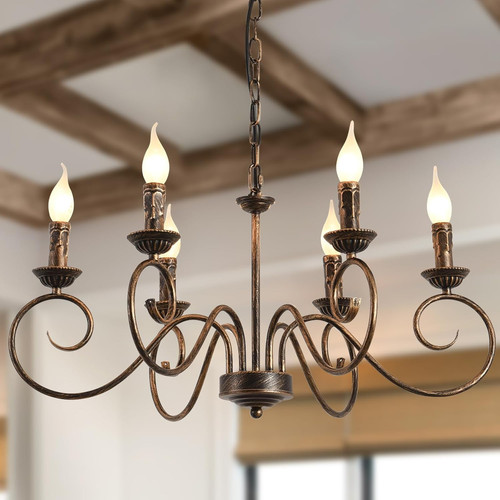 Lampadario stile country - lampadario,