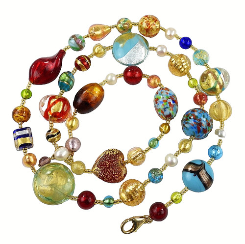 Collana vintage murano perline - vintage,