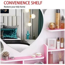 Postazione Trucco Tavolo Makeup Specchiera Toeletta con Specchio a Cuore