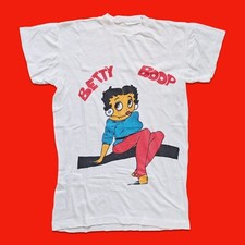 Betty Boop 80s Bootleg Vintage Single Stitch T-Shirt Size L Women's Slim Fit
