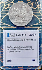 2 lire 1910 quadriga - ,