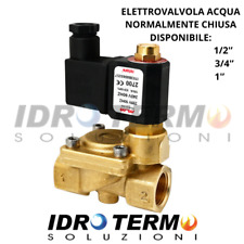 ELETTROVALVOLA PER ACQUA NORMALMENTE CHIUSA C/BOBINA E CONNETTORE MEM 1/2-3/4-1"