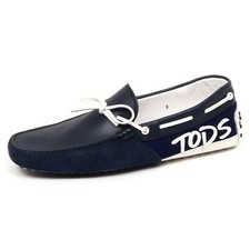 F0398 mocassino uomo blu/white