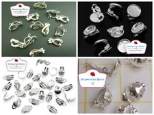 Orecchini a Clip per Lobo senza buco Argento Vedi Foto base cammeo (R5)