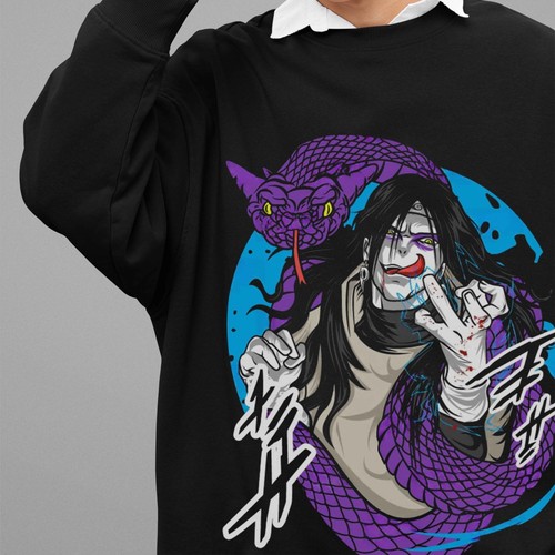 Felpa naruto anime orochimaru - anime,