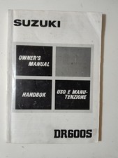 Suzuki DR600S 1985 Owner's manual - Uso E Manutenzione Originale OEM 