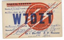Scheda radio QSL 1961 Salem