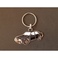 Portachiavi profilo Alfa Romeo 75, Milano Quadrifoglio V6 America QV (nero)