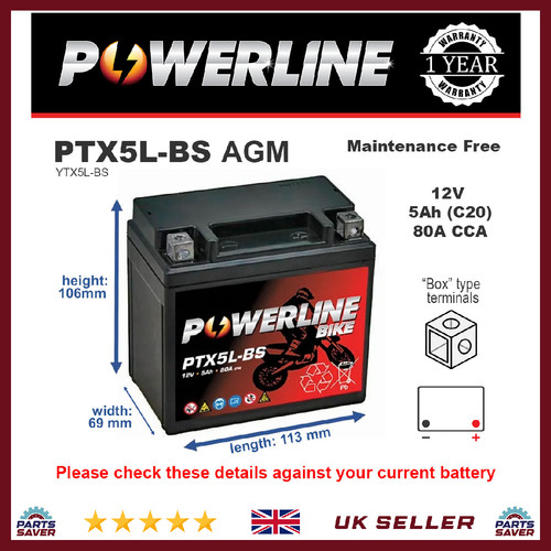 Ptx5l sostituisce ytx5l bs - ptx5l-bs,