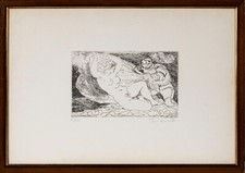 Salvatore Fiume (Comiso 1915 – Milano 1997) Opera Incisione Acquaforte e Cornice