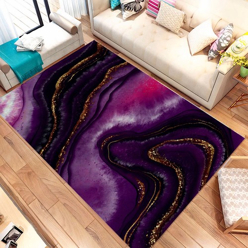 Tappeto marmo viola oro - tappeto,