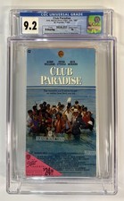 VHS — CGC 9.2/ A+  CLUB PARADISE — Pop 1 First Print • WARNER Wrap & Grey Guard