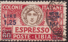 -1926 Llibia Colonie ItALIane Cat. Sas. n  12  usati i 2,50€ (LB65)espressi