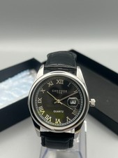 Orologio da Uomo CHRONOS datario automatico numeri romani cinturino pelle nero